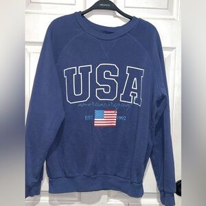 Blue USA Graphic Men's Sweater by zoe&liv